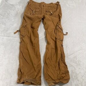 Polo Jeans Co Ralph Lauren Brown Cargo Pants Womens 8 Y2K Utility Wide Leg 1967